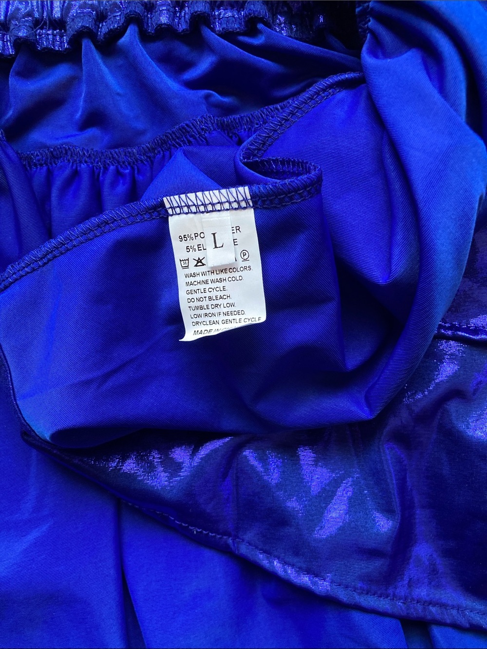 NEW Electric Blue Ruffle Mini Skirt - Picture 6 of 7